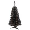 3ft. Pre-Lit Black Artificial Christmas Tree, Warm White LED Lights