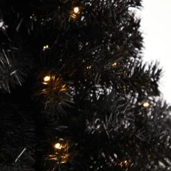 3ft. Pre-Lit Black Artificial Christmas Tree, Warm White LED Lights -Michaels Shop D478852S 4
