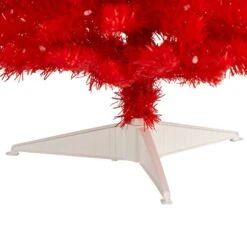 3ft. Pre-Lit Red Artificial Christmas Tree, Warm White LED Lights -Michaels Shop D478855S 6