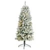 5ft. Pre-Lit Flocked Montreal Fir Artificial Christmas Tree, Warm White LED Lights -Michaels Shop D478858S 1