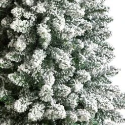 5ft. Pre-Lit Flocked Montreal Fir Artificial Christmas Tree, Warm White LED Lights -Michaels Shop D478858S 5