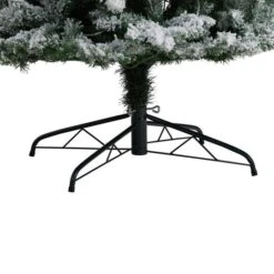 9ft. Pre-Lit Slim Flocked Montreal Fir Artificial Christmas Tree, White LED Lights -Michaels Shop D478861S 6