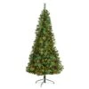 7ft. Pre-Lit Flat Back Montreal Mountain Pine Artificial Christmas Tree, White LED Lights -Michaels Shop D478868S 1