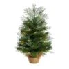 2ft. Pre-Lit Artificial Christmas Tree In Burlap Base, Warm White LED Lights -Michaels Shop D478875S 1