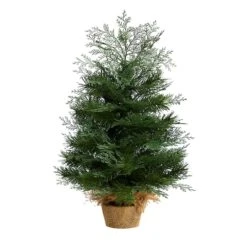 2ft. Pre-Lit Artificial Christmas Tree In Burlap Base, Warm White LED Lights -Michaels Shop D478875S 3