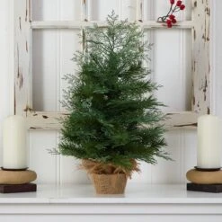 2ft. Pre-Lit Artificial Christmas Tree In Burlap Base, Warm White LED Lights -Michaels Shop D478875S 5