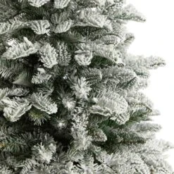 4ft. Pre-Lit Flocked North Carolina Fir Artificial Christmas Tree, Clear Lights -Michaels Shop D478882S 5