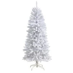 5ft. Pre-Lit White Artificial Christmas Tree, Warm White LED Lights -Michaels Shop D478908S 3