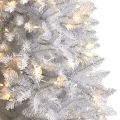 5ft. Pre-Lit White Artificial Christmas Tree, Warm White LED Lights -Michaels Shop D478908S 4