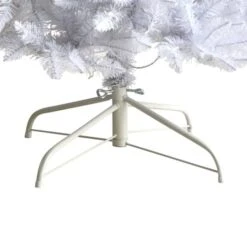 8ft. Pre-Lit White Artificial Christmas Tree, Warm White LED Lights -Michaels Shop D478910S 6