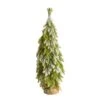 3ft. Unlit Snow Flocked Down Swept Holiday Artificial Christmas Tree In Burlap Base -Michaels Shop D478917S 1