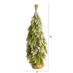 3ft. Unlit Snow Flocked Down Swept Holiday Artificial Christmas Tree In Burlap Base -Michaels Shop D478917S 2