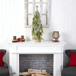 3ft. Unlit Snow Flocked Down Swept Holiday Artificial Christmas Tree In Burlap Base -Michaels Shop D478917S 4