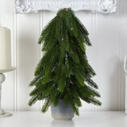 17" Unlit Artificial Pine Tree In Decorative Planter -Michaels Shop D478919S 3