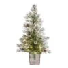 2ft. Pre-Lit Frosted Artificial Christmas Tree In Decorative Planter, Clear Lights 1 2ft. Pre-Lit Frosted Artificial Christmas Tree In Decorative Planter, Clear Lights -Michaels Shop D478947S 1