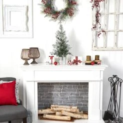 2ft. Pre-Lit Frosted Artificial Christmas Tree In Decorative Planter, Clear Lights -Michaels Shop D478947S 10