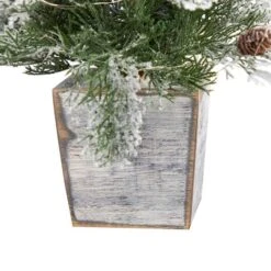 2ft. Pre-Lit Frosted Artificial Christmas Tree In Decorative Planter, Clear Lights -Michaels Shop D478947S 6