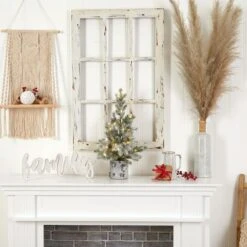 2ft. Pre-Lit Flocked Artificial Christmas Tree In Decorative Birch Bark Planter, LED Lights -Michaels Shop D478949S 4