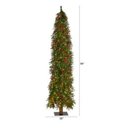 7ft. Pre-Lit Victoria Fir Artificial Christmas Tree, Multi-Color LED Lights -Michaels Shop D478956S 2