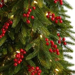 7ft. Pre-Lit Victoria Fir Artificial Christmas Tree, Multi-Color LED Lights -Michaels Shop D478956S 4