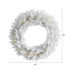 24" Pre-Lit Colorado Spruce Christmas Wreath -Michaels Shop D478974S 2
