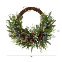 30" Pine & Pinecone Christmas Wreath On Twig Ring -Michaels Shop D478977S 2