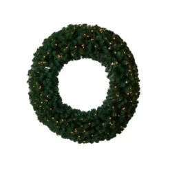 48" White LED Lights Artificial Christmas Wreath