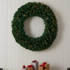 48" White LED Lights Artificial Christmas Wreath -Michaels Shop D479010S 4
