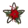 16" Holiday Christmas Poinsettia Star Twig Wreath -Michaels Shop D479014S 1