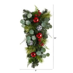 26" Christmas Greenery Ornament Teardrop Swag -Michaels Shop D479058S 2
