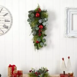 26" Christmas Greenery Ornament Teardrop Swag -Michaels Shop D479058S 3