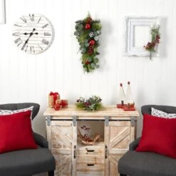 26" Christmas Greenery Ornament Teardrop Swag -Michaels Shop D479058S 4