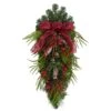 24" Pinecones, Berries & Bells Christmas Teardrop Swag -Michaels Shop D479060S 1