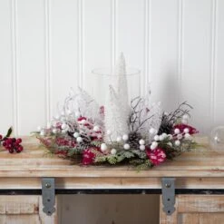 15" Christmas Lighted Forest Candle Holder Arrangement -Michaels Shop D479061S 4