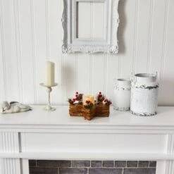 Holiday Star Twig Candle Holder With LED Candle Table Christmas Arrangement -Michaels Shop D479063S 6