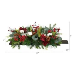 24" Berries, Pinecones & Eucalyptus Arrangement 15 24" Berries, Pinecones & Eucalyptus Arrangement -Michaels Shop D479066S 2