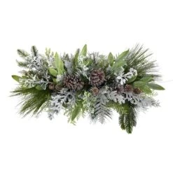 26" Flocked Winter Christmas Arrangement On Board -Michaels Shop D479067S 3