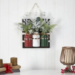 17" Christmas Pine 3-Piece Jar Hanging Artificial Arrangement 10 17" Christmas Pine 3-Piece Jar Hanging Artificial Arrangement -Michaels Shop D479068S 4