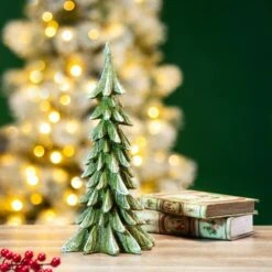 Glitzhome® 14.75" Green Christmas Tree Table Décor -Michaels Shop D479434S 2