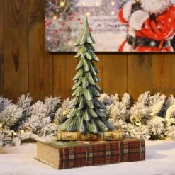 Glitzhome® 14.75" Green Christmas Tree Table Décor -Michaels Shop D479434S 3