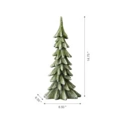 Glitzhome® 14.75" Green Christmas Tree Table Décor -Michaels Shop D479434S 5
