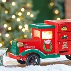 Glitzhome® 14.5" Christmas Truck Countdown Décor -Michaels Shop D479444S 5