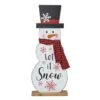 Glitzhome® 3ft. Lighted Wooden Christmas Snowman Porch Décor With Timer -Michaels Shop D479473S 5