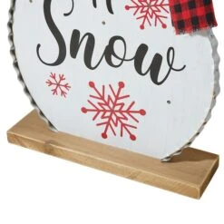 Glitzhome® 3ft. Lighted Wooden Christmas Snowman Porch Décor With Timer -Michaels Shop D479473S 7