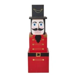Glitzhome® 36" Wooden Block Nutcracker Porch Décor -Michaels Shop D479475S 5