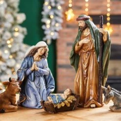 Glitzhome® 10" Nativity Figurine Set -Michaels Shop D479482S 3