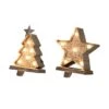 Glitzhome® 8" Marquee LED Christmas Tree & Star Wooden & Metal Stocking Holder Set -Michaels Shop D479484S 1