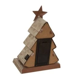 Glitzhome® 8" Marquee LED Christmas Tree & Star Wooden & Metal Stocking Holder Set -Michaels Shop D479484S 5