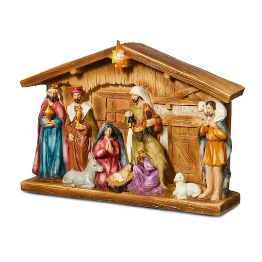 Glitzhome® 9" Nativity Décor 3 Glitzhome® 9" Nativity Décor