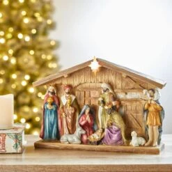 Glitzhome® 9" Nativity Décor 13 Glitzhome® 9" Nativity Décor -Michaels Shop D479485S 2